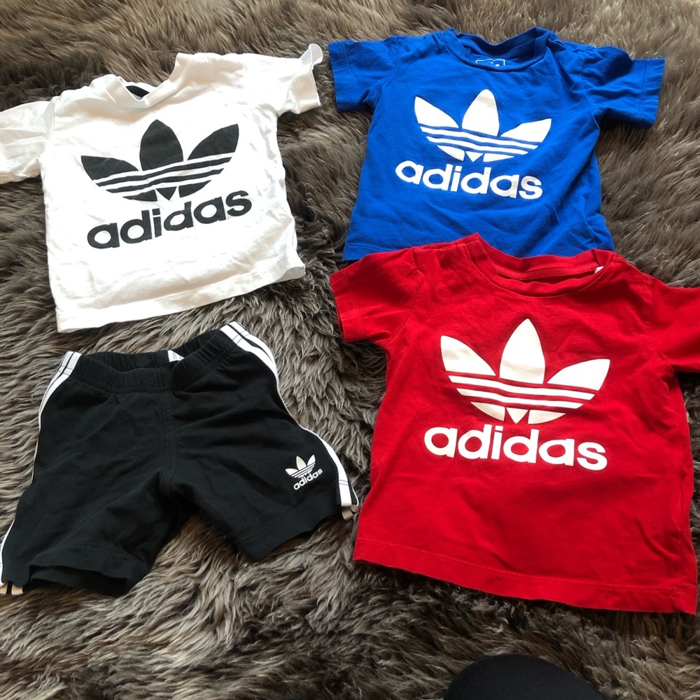 Adidas originals trefoil set tees and shorts